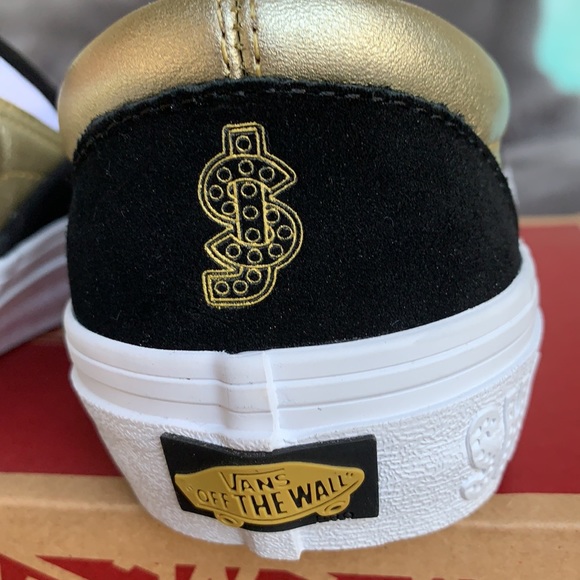 VANS SLIP ON PRO SHAKE JUNT BLACK/GOLD MENS - Picture 15 of 16